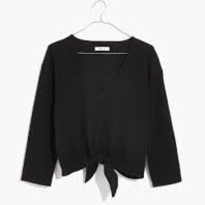 Madewell Tops - MADEWELL Texture & Thread Tie-Knot Top NWT XL Blk Madewell Tops - MADEWELL Texture & Thread Tie-Knot Top NWT XL Blk